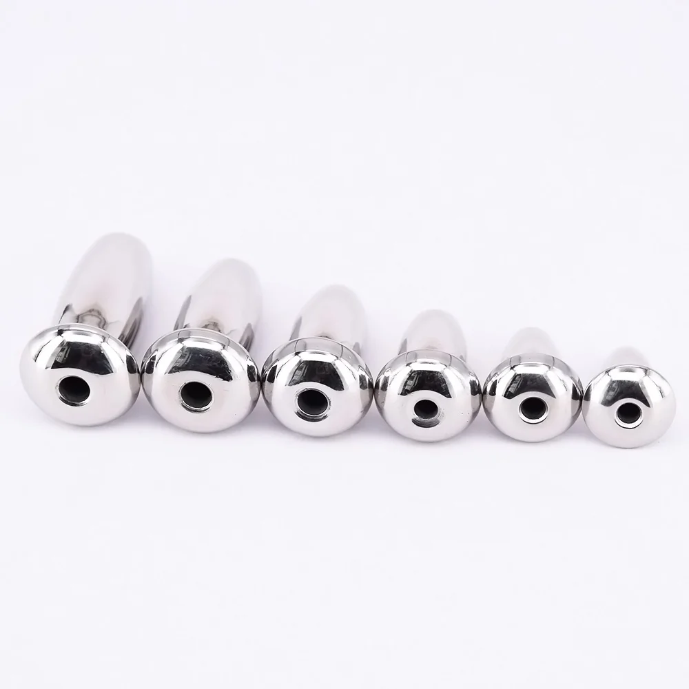 Stainless Steel Penis Plug Tube Urethral Stretcher Catheter Dilator Urethral Sounds Through Hole Sex Toys 8/9/10/11/12/13mm