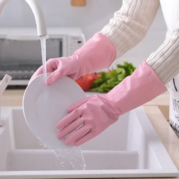 

Waterproof Kitchen Dish Washing Gloves Household Dishwashing Gloves Rubber Gloves for Washing Clothes Cleaning Gloves for Dishes