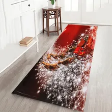 3D Рождественский Санта-Клаус, Противоскользящий коврик для кухни, столовой, камина, пола, фланелевый ковер, ковер, прочное Рождественское украшение для дома, напольный коврик