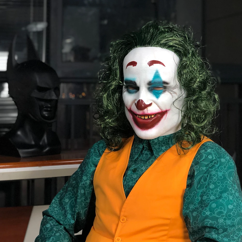 Horror Joker Joaquin Phoenix Mask Cosplay Joker Origin Movie Clown Arthur Fleck Latex Masks Halloween Party Props