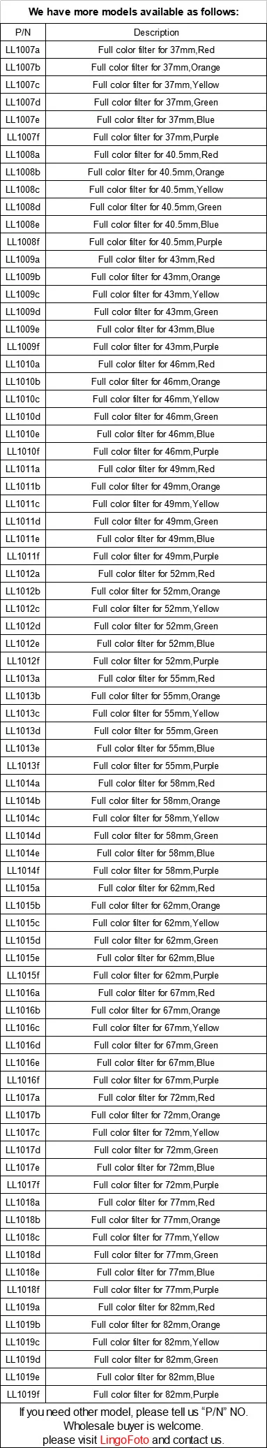 10161 AA05 Full color filter