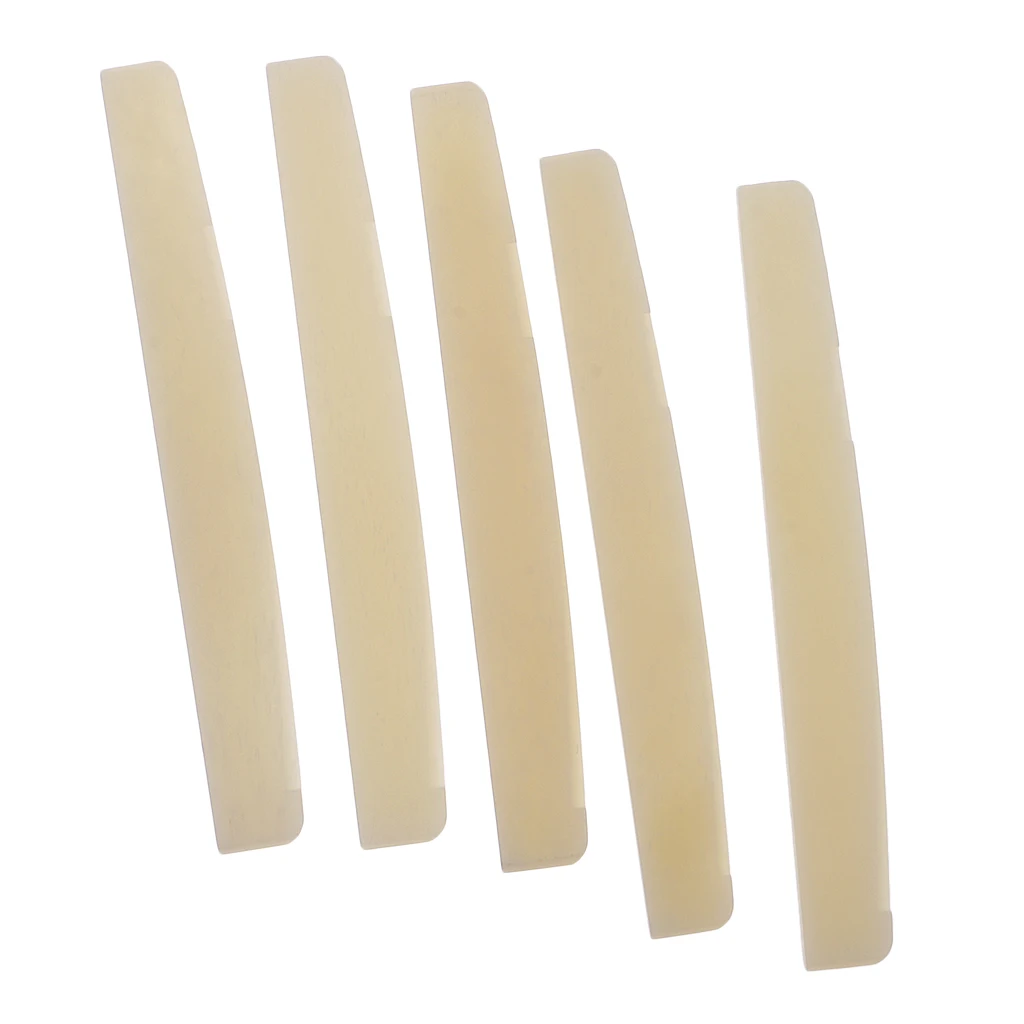 5 Cattle Bone Saddle Carved Compensated for Acoustic Folk Guitar Replacement