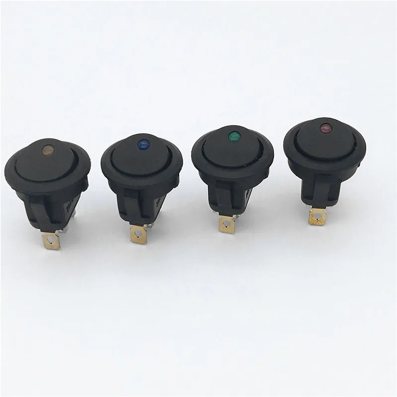 12V20ADC коммутационный штатив Second gear 24V кошачий глаз рыбий глаз круг рокер автомобильный переключатель поперечная граница
