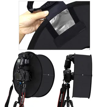 

Round Macro and Portrait Softbox SpeedLite Flash Light Foldable Diffuser Easy Install Soft Box 45*45*16cm