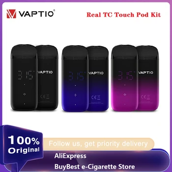

Original Vaptio Real TC Touch Pod Kit 500mAh Battery & 1.5ml Capacity & Hidden Screen LED Light Touch Control Vapor vs Drag X
