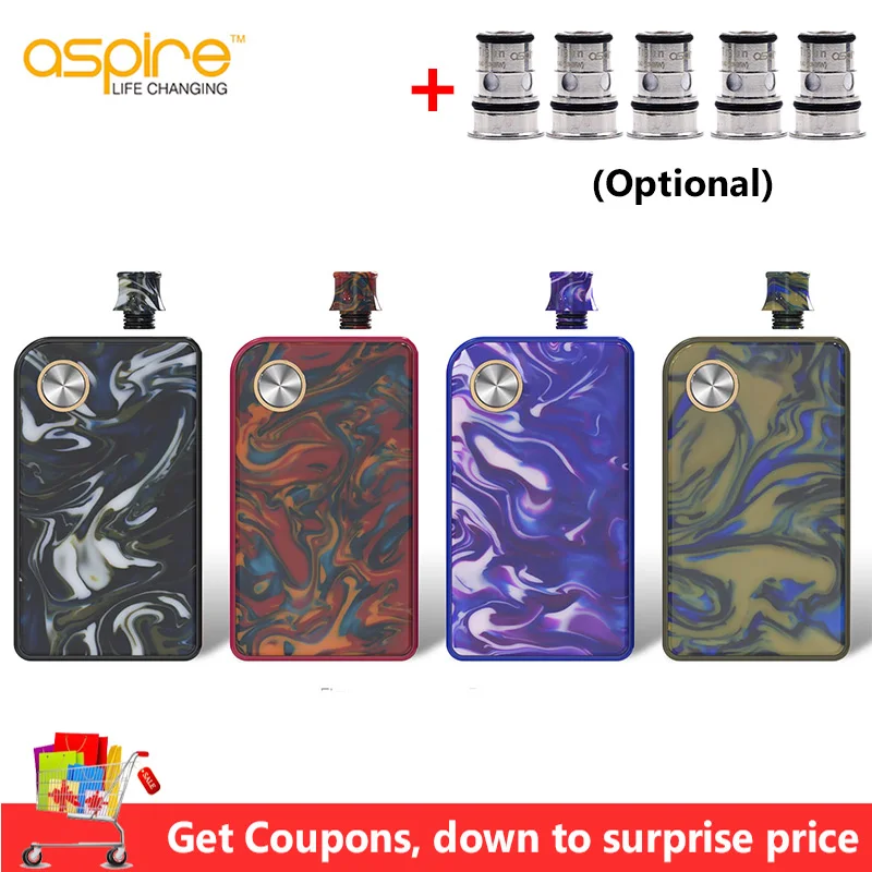 Оригинальный Aspire стимул комплект 4 2 мл Vape Pod 80 Вт Подходит катушка Nautilus BVC Tigon
