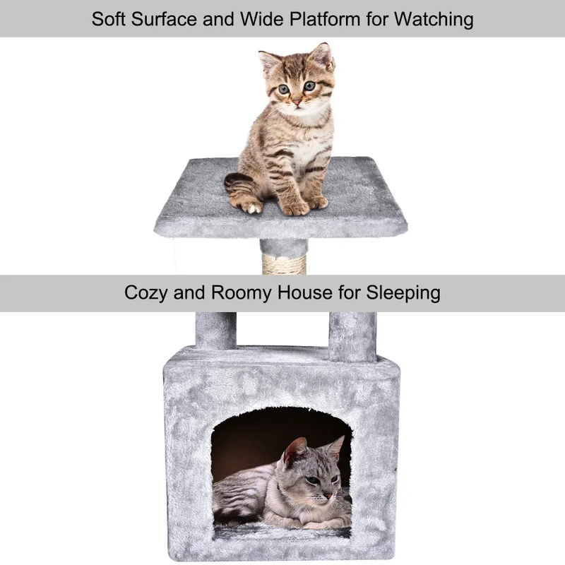 3" Deluxe Cat Tree Level, доска для царапания активности, дерево с когтеточками для котят