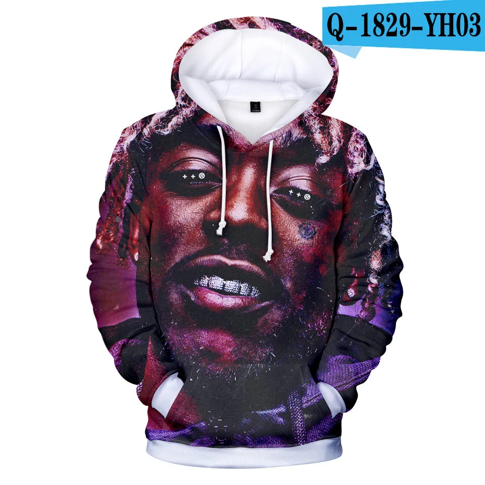 Зеленый Aikooki мужские толстовки с 3D принтом Rapper Lil uzi VERT Зимние Модные мужские/женские толстовки с длинным рукавом Толстовка Повседневный хип-хоп пуловер - Цвет: Зеленый