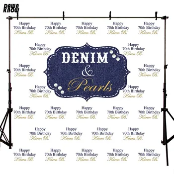 

DAWNKNOW 70th Letter Photography Background Photocall Personal Adult Birthday Party Photo Shoot Backdrop Customize lv2250