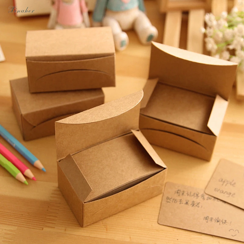 

XINAHER 100Pcs 9X5cm Nostalgia Retro DIY Kraft Paper Graffiti Card Greeting Card Gift Card Greetings Holiday Supplies