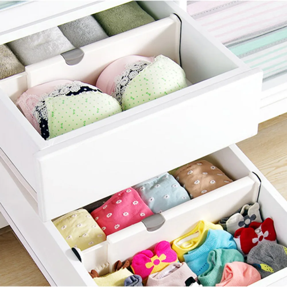 

1pc Retractable Desk Drawer Divider Organizer Wardrobe Partition Board Telescopic Classified Storage Space Saver Separate Plate