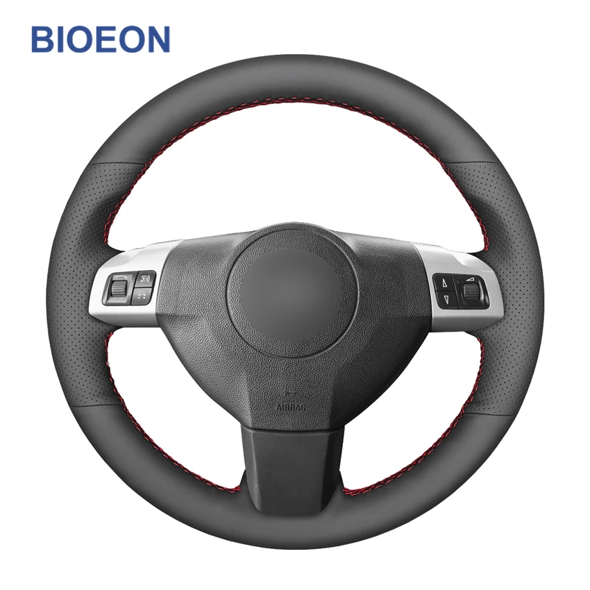 Черные чехлы на руль из искусственной кожи для Opel Astra H zafлра B Signum Vectra C Vauxhall Holden