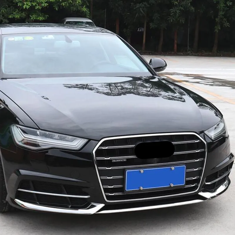 Автомобильный Стайлинг отделочные полосы переднего бампера 3 шт. для Audi A6 C7 2017 2018