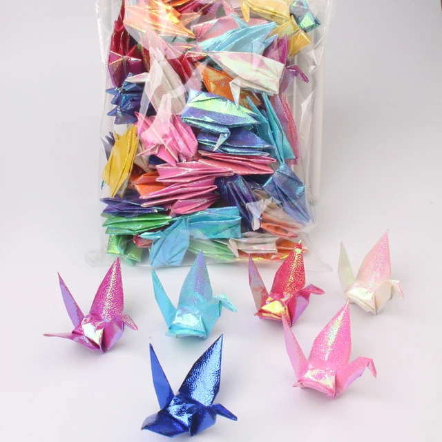 100 Large Origami Cranes Origami Paper Cranes Made of 15cm 6