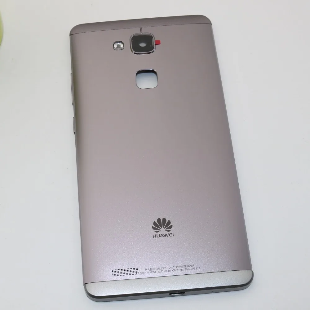 Оригинальная задняя панель корпуса для huawei Коврики 7 MT7-TL10 MT7-TL00 MT7-UL00 MT7-L09 задняя крышка Батарея двери Замена - Цвет: Grey