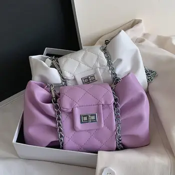 

Elegant Female Bow Crossbody bag 2020 Fashion New High-quality PU Leather Women's Designer Handbag Chain Shoulder Messenger Bag