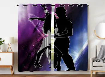 

Blackout curtains 2 adult bedroom buttonhole curtains print starry sky boys girls Latin dance
