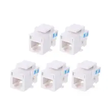 Module téléphonique sans outil RJ11 réseau CAT3 Module vocal adaptateur plaqué or prolongateur de téléphone Keystone 5 pièces