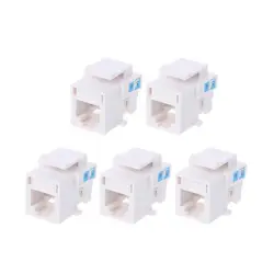 Module téléphonique sans outil RJ11 réseau CAT3 Module vocal adaptateur plaqué or prolongateur de téléphone Keystone 5 pièces 