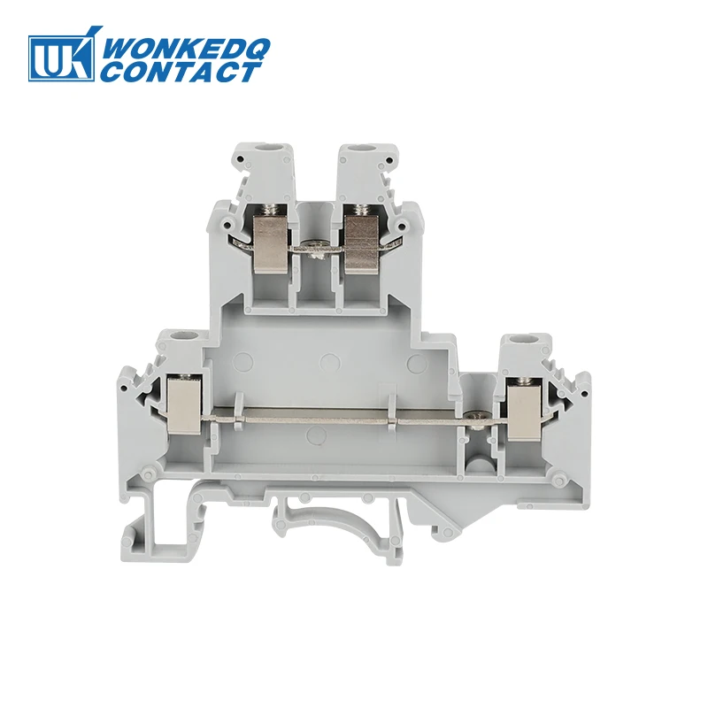 10 шт. UKKB-3 din-рейку клеммные блоки вместо Феникса контактный разъем двойной слой клеммный винт проводки UKKB3