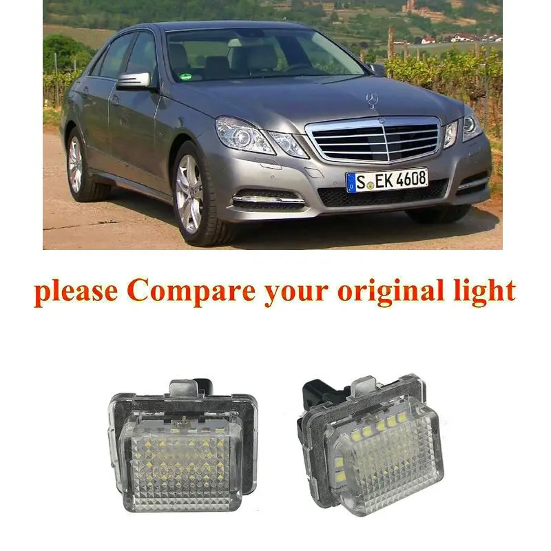 

2pc Car Accessories Special Car License Plate Light Lamp For Mercedes w212 w221 w231 canbus error free