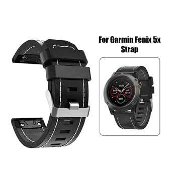 

Quick Release Synthetic Leather Replacement Band Strap for Garmin Fenix 5X Watch Strap Bracelet Wristband Watch Accessories