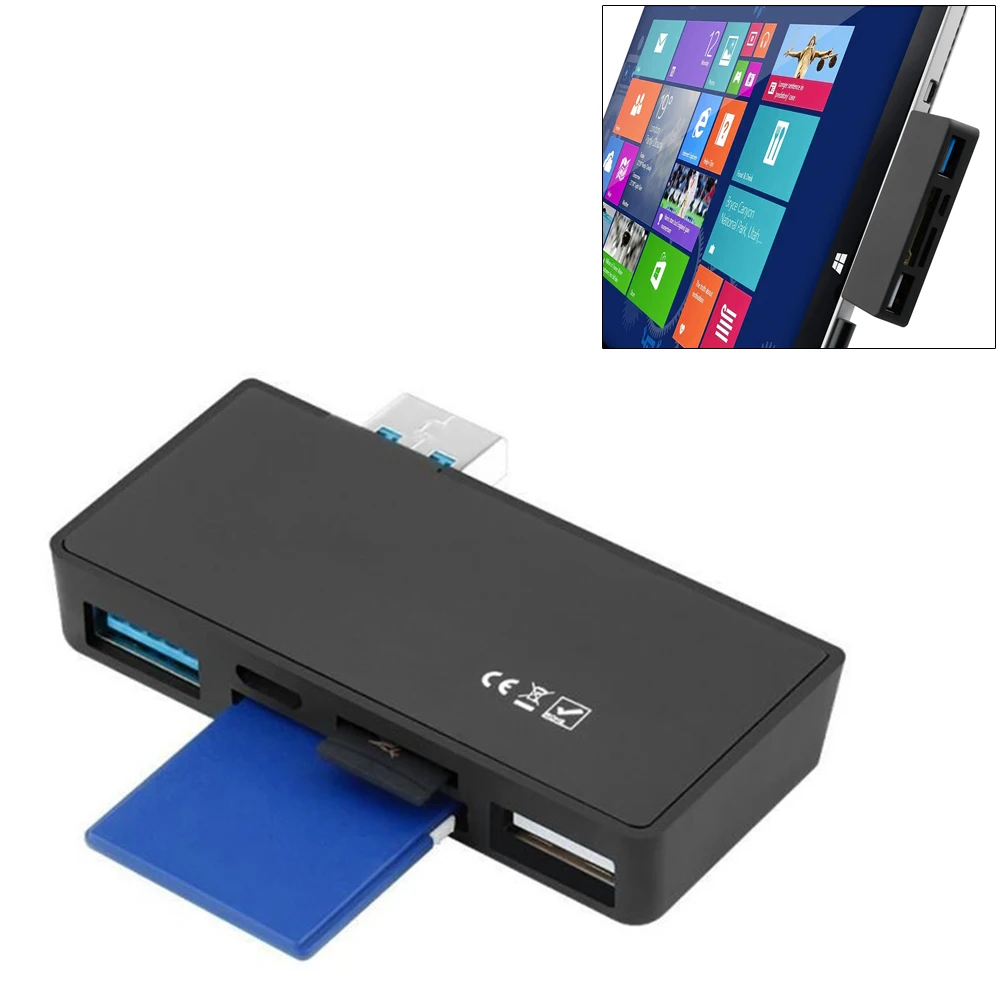 Микро многофункциональный адаптер кард-ридер USB 3,0 концентратор TF для microsoft Surface Pro