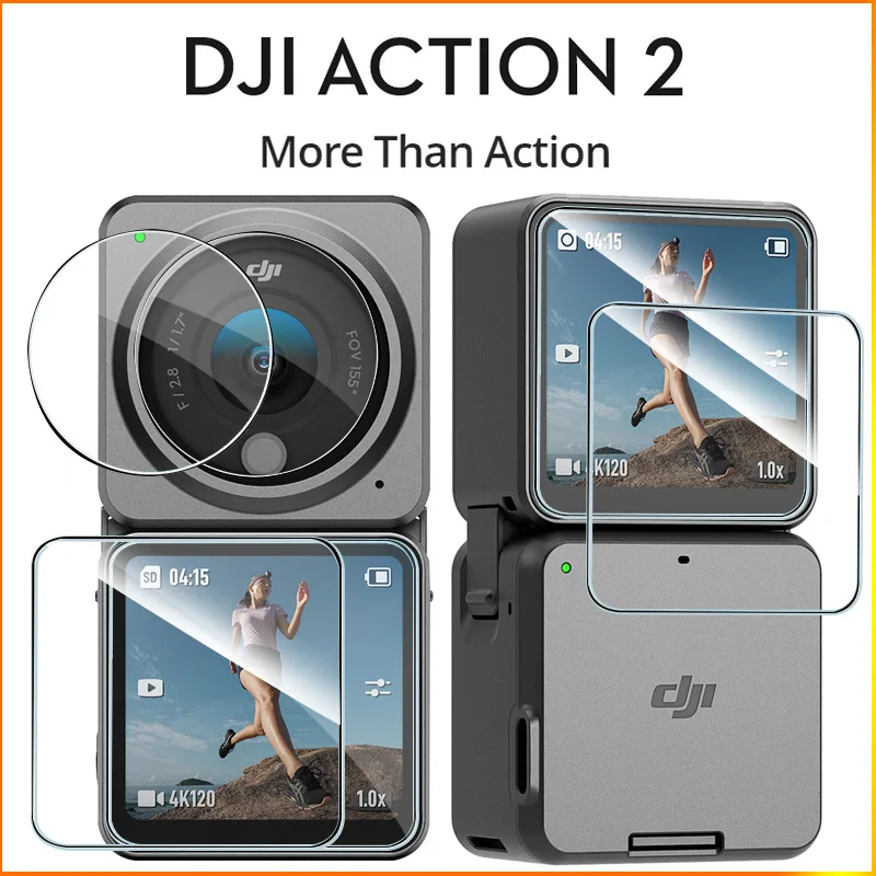 

Закаленное стекло для спортивной камеры DJI OSMO Action 2, 3 шт./комплект