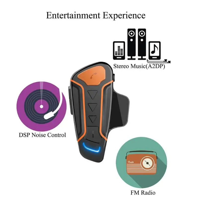 WT003 1000 м Bluetooth мотоциклетный шлем гарнитура IPX5 беспроводной домофон Водонепроницаемый солнцезащитный Мозольный автомобильный Стайлинг Аксессуары