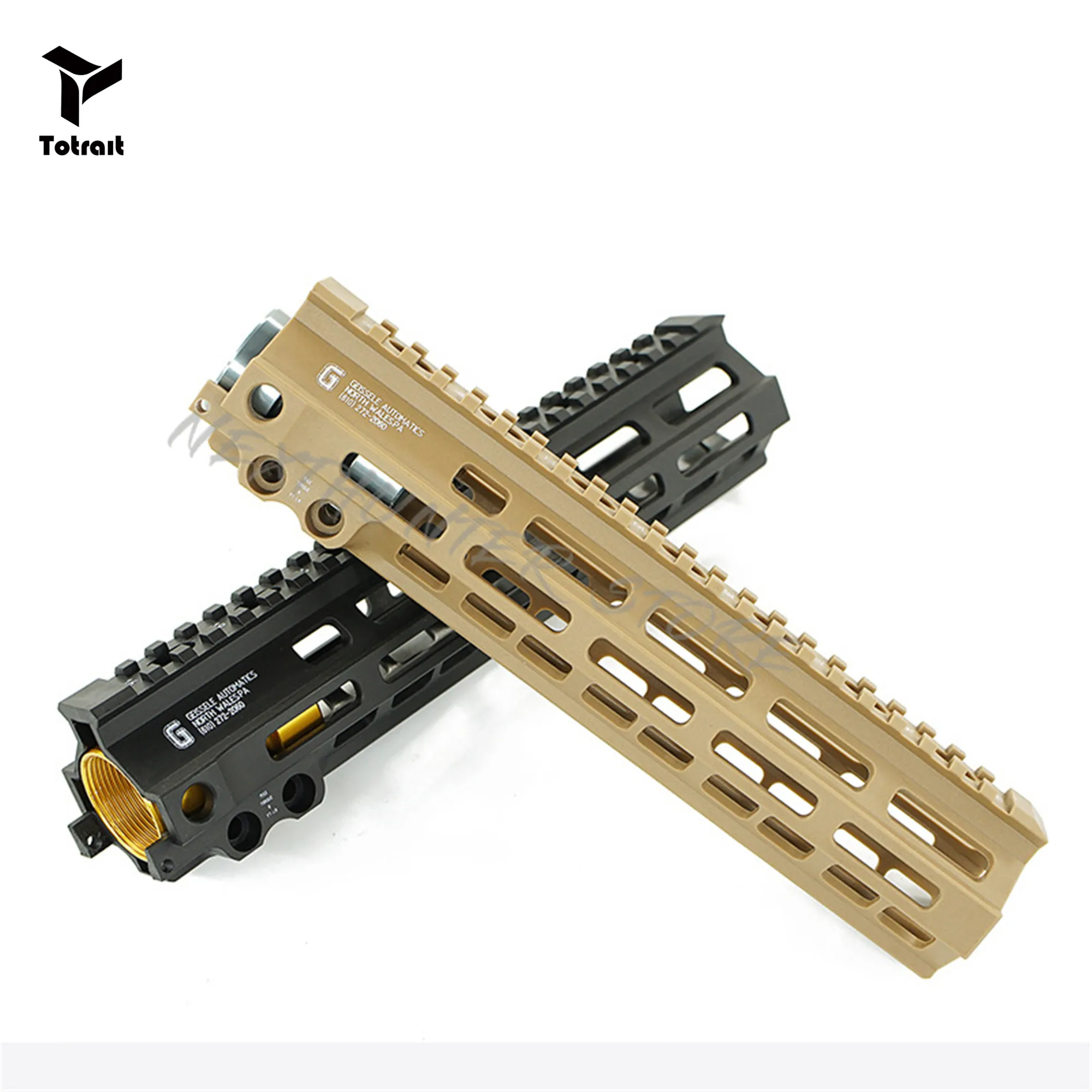 MK8 M-Lok Handguard Free Flow Handguard Airsoft Water Gel with Matel Barrel Nut GBB AEG Modular Rail