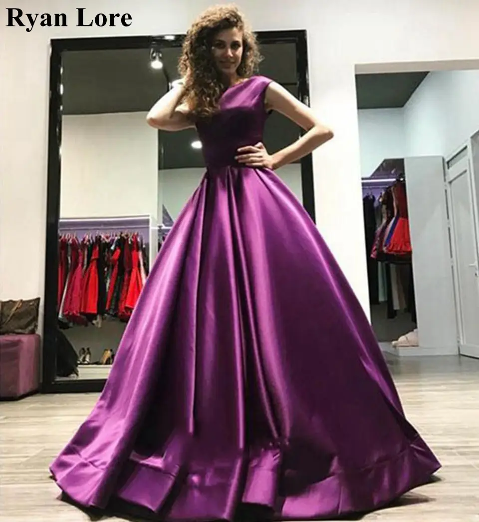 

Purple A-Line Evening Dresses Woman Party Night Formal Long Robe De Soiree 2020 Backless Prom Gowns Sleeveless Lace-Up Vestidos