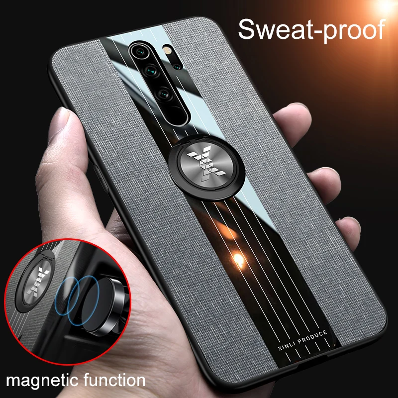 For Xiaomi Redmi Note 8 Pro Case Matte Cover For Xiomi Xiaomi Redmi Note 8 Note8 Shockproof Phone Case Magnetic Ring Holder