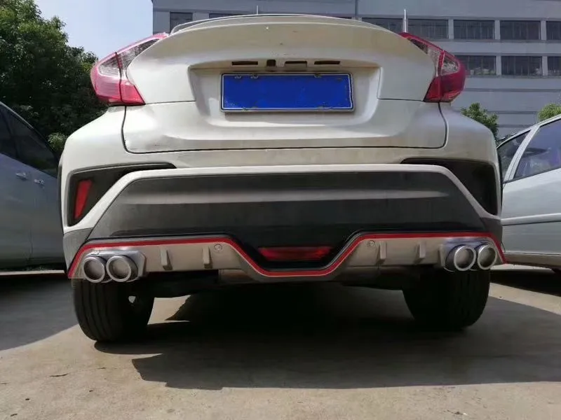 ABS Chrome Rear Bumper Skid Plate Guard Protector Auto Decoration Accessories Fit For Toyota CHR CHR fast sh