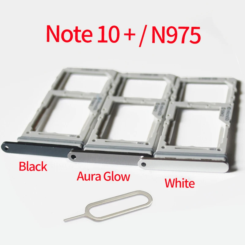 Sim Tray SD Card Holder For Samsung Note10+ N975 N975F Galaxy Note 10 + Plus Original Phone Housing SIM Adapter Slot | Мобильные