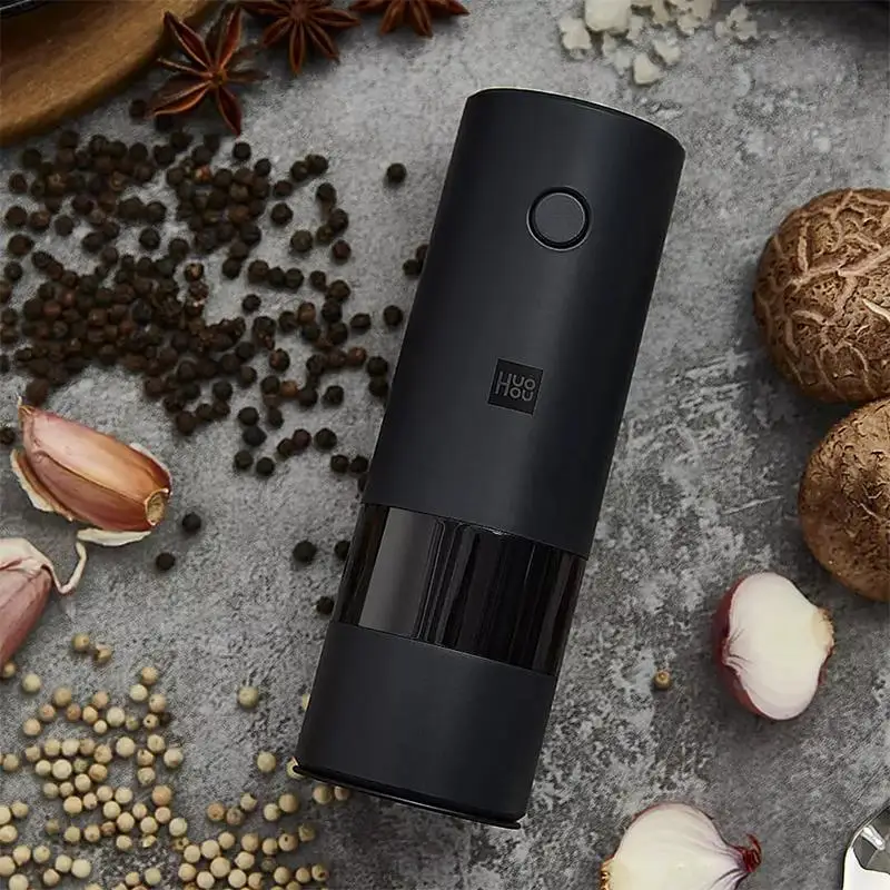 Mill Pepper And Salt Grinder electric grinder,salt and pepper grinder,pepper grinder Huohou Electric Automatic LED Light 5 Modes Peper Spice Grain Pulverizer For Cooking