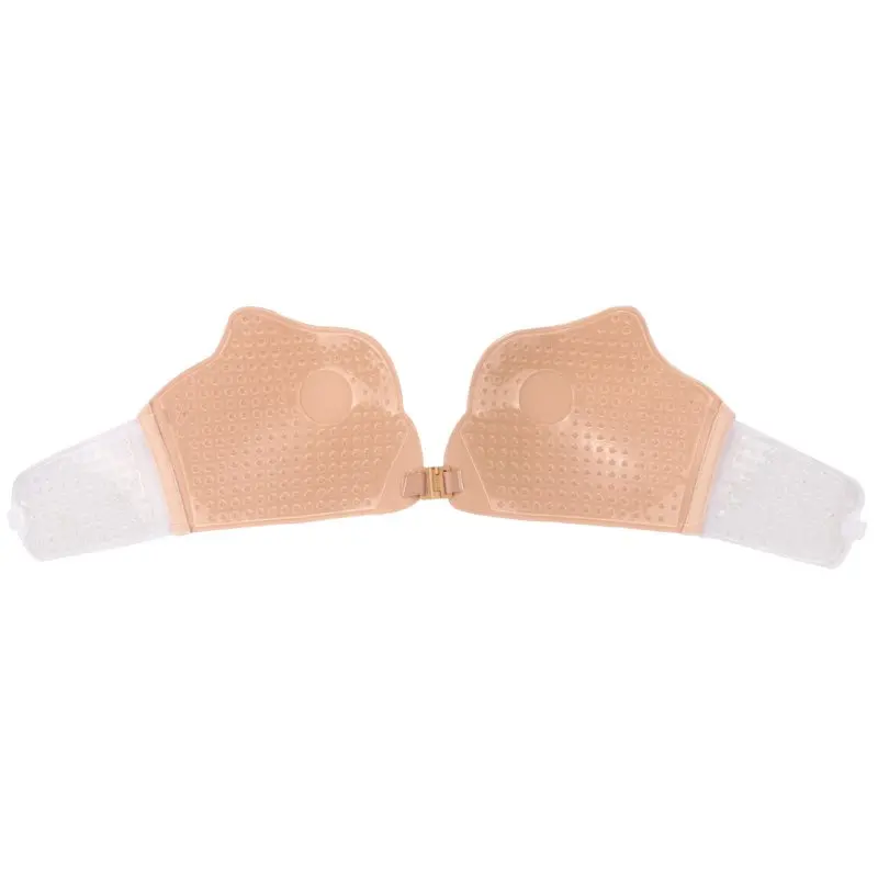 New Self Adhesive Silicone Petals Front Closure Gathered Reusable Lift Up Nipple Covers Invisible Magic Underwear Bras