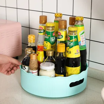 

Kitchen Condiment Storage Rack Multi-functional Rotating Storage Rack Basket Cosmetic Storage Box Fruit Tray