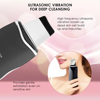 

GT 2pcs USB Rechargeable Facial Skin Scrubber Remove Dirt Blackhead Reduce Wrinkles and Spots Gentle Peel Peeling Pore Cleanser