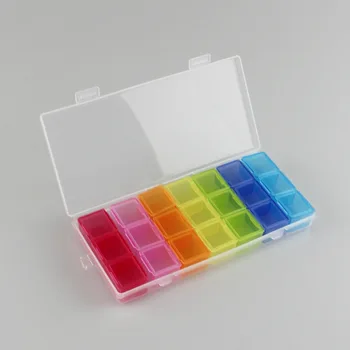 

One Week 21 Lattice Medicine Box DIY Bead Box Beaded Box Diamond Painting Storage Box