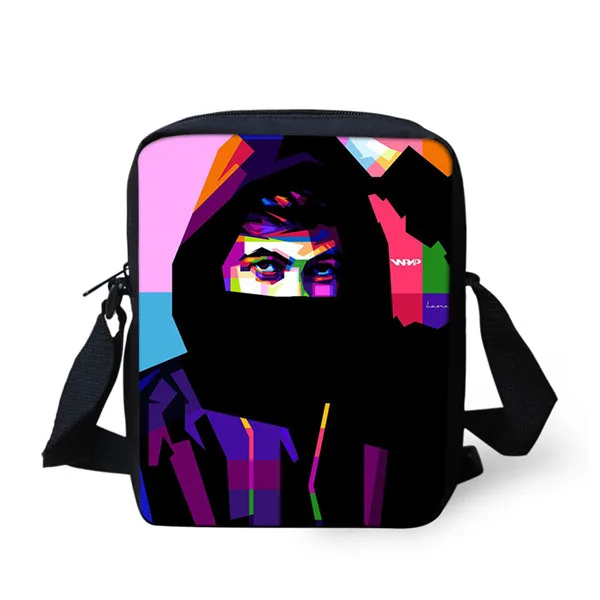 Thikin сумки на плечо для детей крутая DJ Alan Walker сумка-мессенджер для мальчиков сумка через плечо для телефона для детей сумки для покупок - Цвет: CDZHL803E
