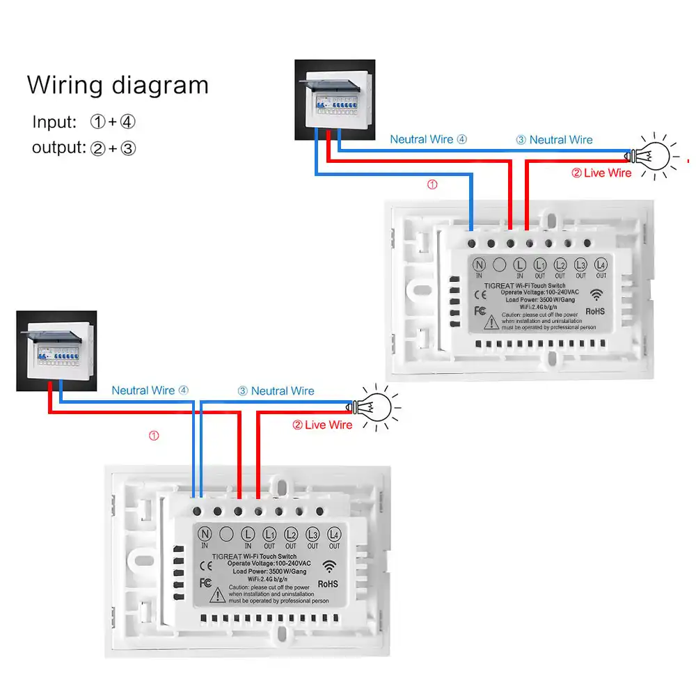 Smart Light Switch Touch Wifi Plug Wireless Power Wall Socket Remote Control Tuya App Alexa Google Home Assistant Ifttt