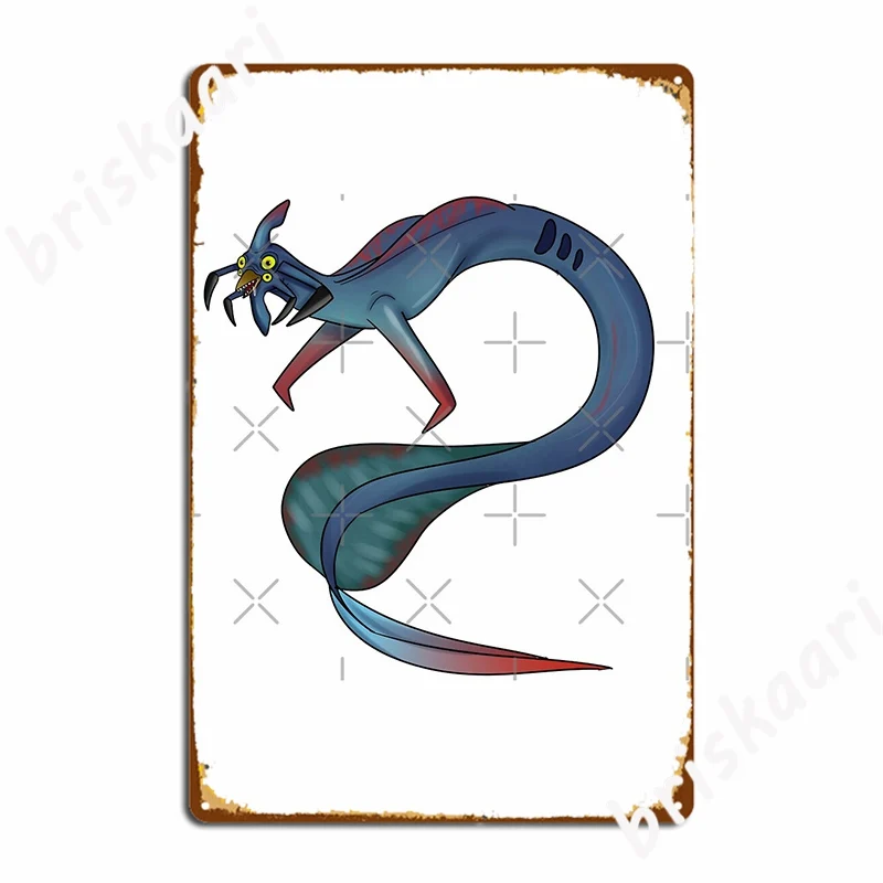 Subnautica Dragon Leviatano Subnautica Poster Targa In Metallo Wall Pub Targa Da Parete Per La Casa Targa In Metallo Personalizzata Poster