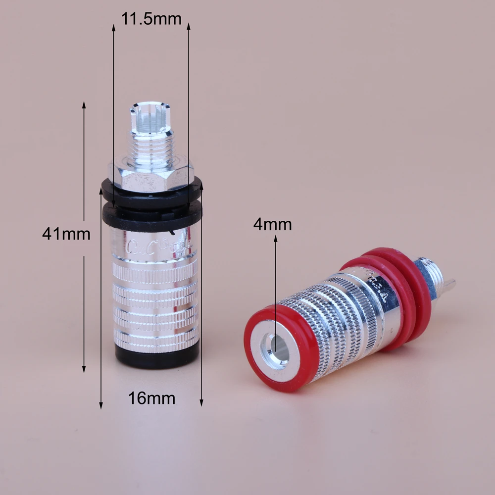 VB004 Silver Plated Speaker Terminal Binding Post HiFi Speaker teriminal Jack Plug VB004 Silver Plated Speaker Terminal Binding Post HiFi Speaker teriminal Jack Plug