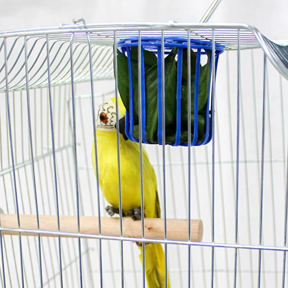 Pet Bird Parrot Feeder Cage Fruit Vegetable Holder Cage Hanging Basket New 