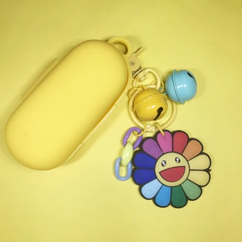 

sunflower Keyring case for Huawei Freebuds Lite / for Huawei FreeBuds Enjoy Earphone Case colorful Flora Silicon Headset Cover