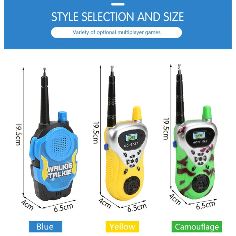 2Pcs/Set Child Toys Walkie Talkies Parenting Game Mobile Phone Telephone Talking Toys For Kids Gift Outdoor Game Toy 2