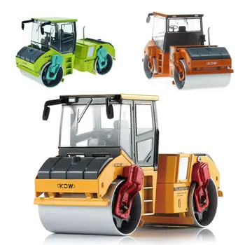

1:50 high simulation alloy engineering double drum compactor construction machinery model for children gifts
