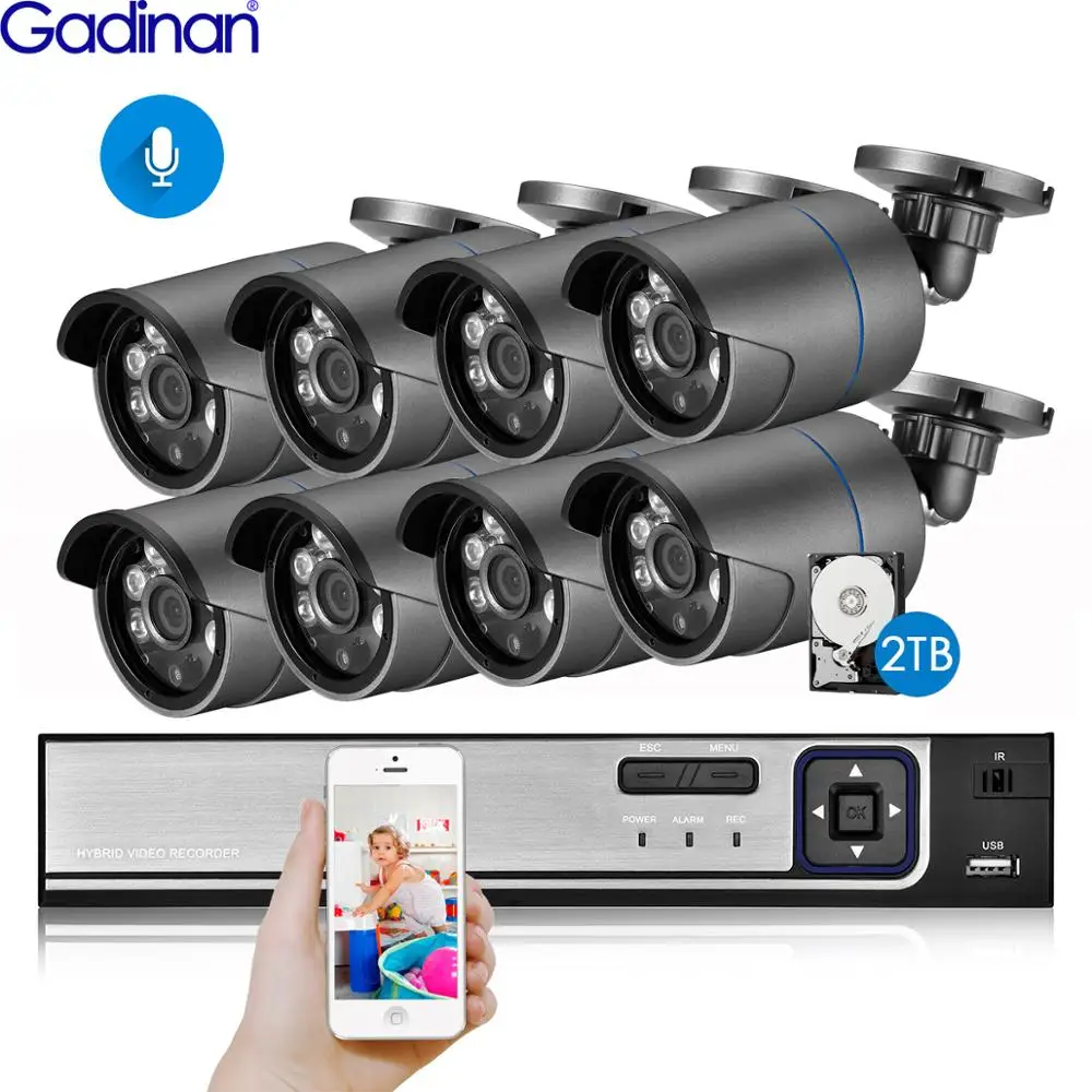 Gadinan 8CH 4MP HDMI POE NVR Kit CCTV Sicherheit System 4MP IR Outdoor Audio Record IP Kamera P2P Video Überwachung set 2TB HDD Gadinan 8CH 4MP HDMI POE NVR Kit CCTV Sicherheit System 4MP IR Outdoor Audio Record IP Kamera P2P Video Überwachung set 2TB HDD