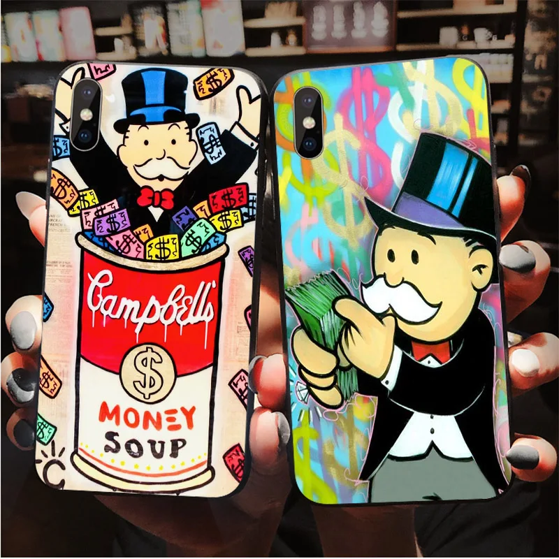 

IMIDO Soft cover for iphone x 7 8 6s 6 plus xr case 11 pro xs max 5s se 5 shell Cute cartoon Richie Rich DOLLAR SIGN Funda Coque