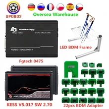Fgtech Galletto 4 Master V54 programmatore ECU Fgtech 0475 0386 KESS V7.020 LED BDM Frame Fg tech V54 ECU Chip Tuning Tool